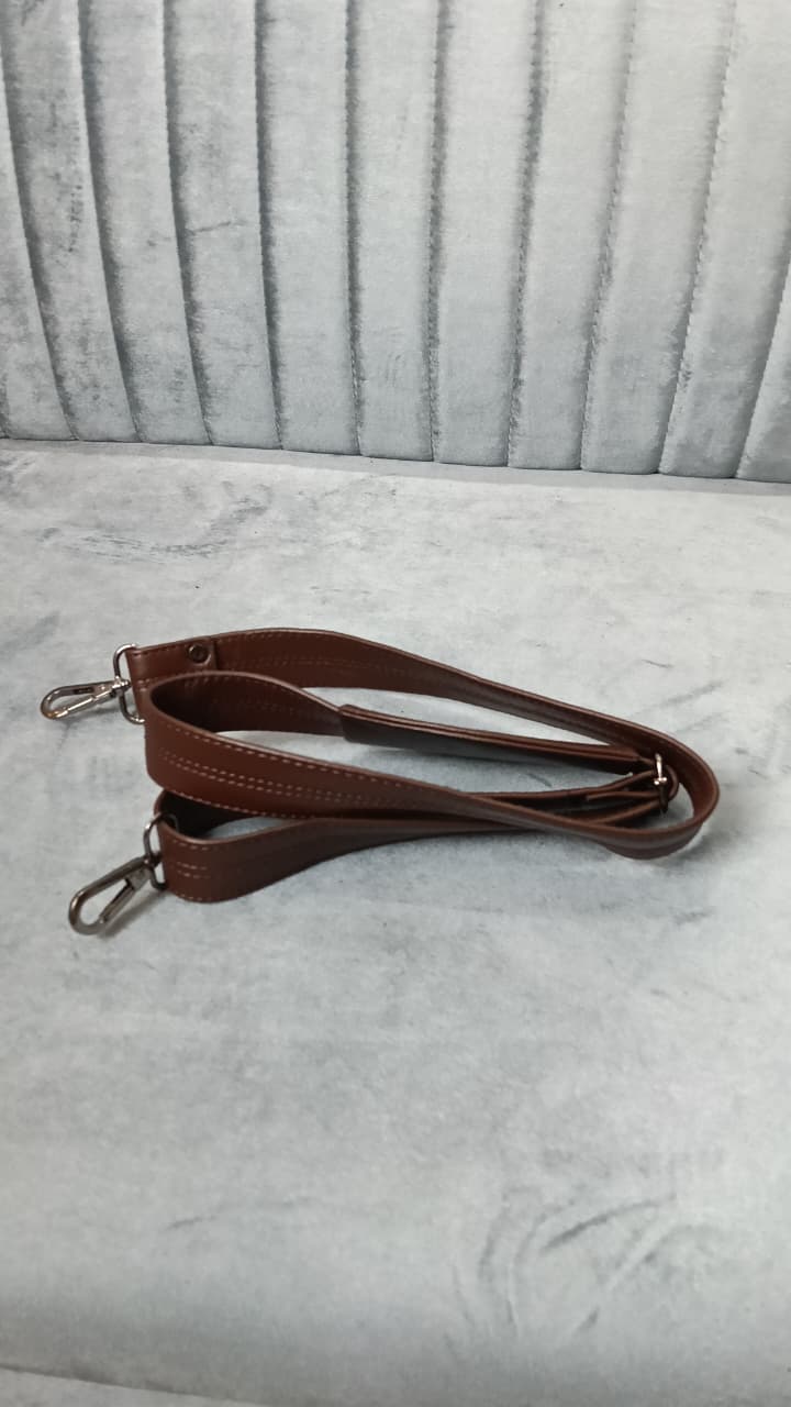 Cow Leather Dual Lock Bag- Brown